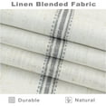 thumbnail image 5 of DriftAway Farmhouse Linen Blend Blackout Curtains 96 Inches Long for Bedroom Vertical Striped Printed Linen Curtains Thermal Insulated Grommet Lined Treatments for Living Room 2 Panels W52 x L96 Gray, 5 of 8