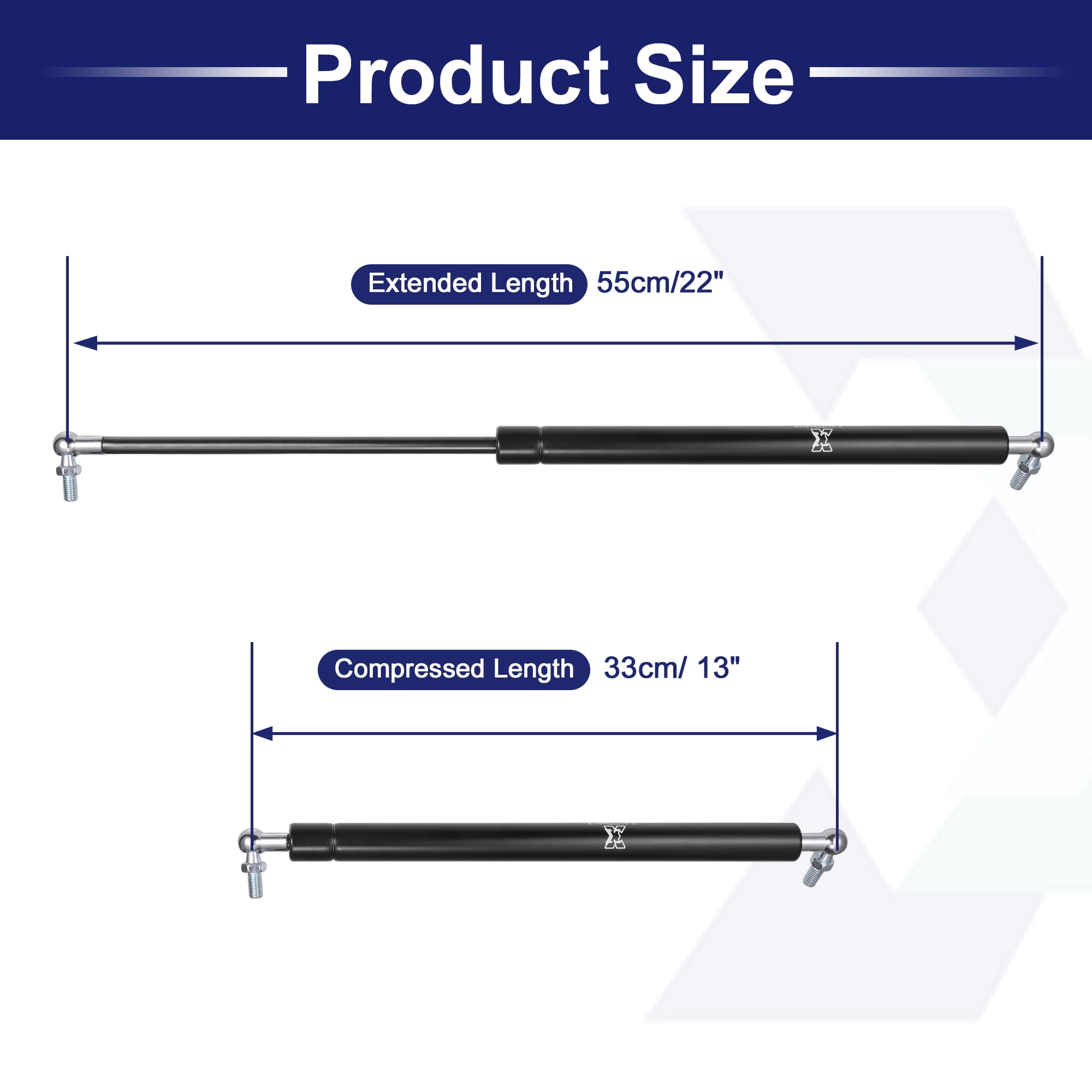Unique Bargains 22inch Mounting Bracket Lift Support Strut Gas Spring for RV Car 134lb