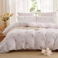 thumbnail image 2 of Pink Bow Ties Comforter Bedding Sets Reversible Pattern Chic Bowknot with Stripes Comforte King Size, 2 of 5