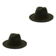 thumbnail image 2 of Sombreros con hebilla de cinturón Minnieouse Lana color sólido para Niños Boda Iglesia Verde oscuro 58cm 2piezas, 2 of 6