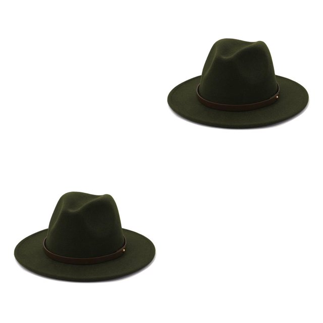 Sombreros Jumpingount con hebilla de cinturón grandes de Lana para hombres y Mujeres