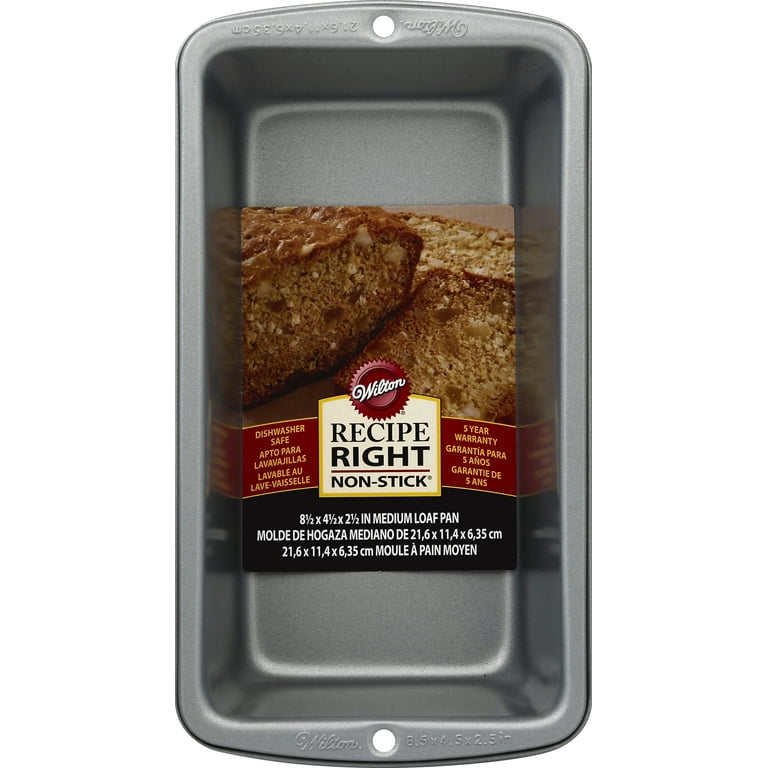 Recipe Right Medium Loaf Pan, 8.5 x 4.5-Inch - Wilton