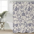 thumbnail image 5 of Farmhouse Purple Floral Shower Curtain, 72" x 72", Linen Boho Flower Rustic Country Waterproof Bathroom Curtain Washable Shower Curtain Set with 12 Hooks, 5 of 6