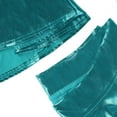 thumbnail image 5 of HDE Women's Shiny Liquid Metallic Wet Look Flared Pleated Skater Skirt (Teal, Small), 5 of 6