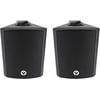 Voyz 5 1/4" Black Architectural Speakers Wall Speakers 70V 100V- Pair of 2 Indoor and Outdoor Speakers 2-Way Passive Loudspeakers | Water Resistant | Full Range Dynamic Speakers | Wall Mounted