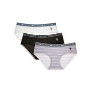 U.S. Polo Assn. Women's High-Cut Panties Underwear Set, 3-Pack