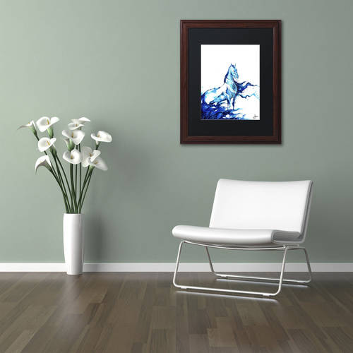 Trademark Fine Art 'Poseidon' Canvas Art by Marc Allante, Black Matte, Wood Frame