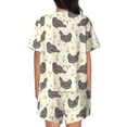 thumbnail image 6 of Daiia Funny Chicken Pattern Womens Pajama Sets Short Sleeve Pajamas for Women Sets Soft Lounge Sets Casual Round Neck Sleepwear PJS-Medium, 6 of 7