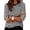 A491 Black, variant on T-Shirt for Women Crewneck Long Sleeve Casual Loose Fit Classic Striped Print Soft Breathable Cotton Feel Daily Streetwear Layering Top