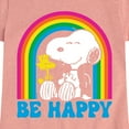 thumbnail image 3 of Peanuts - Be Happy Rainbow - Toddler & Youth Girls Short Sleeve Graphic T-Shirt, 3 of 6
