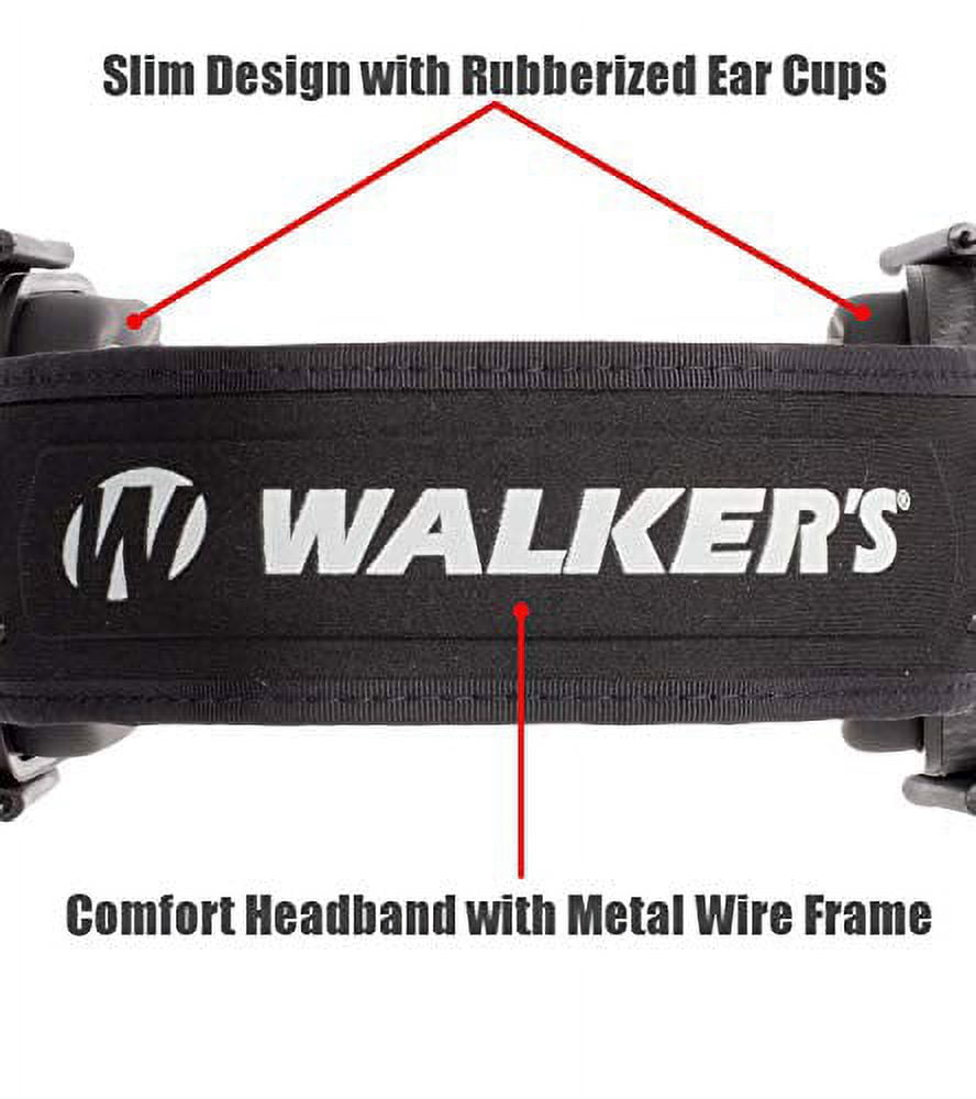Walker's Razor Slim Passive Earmuff - Ultra Low-Profile Earcups - Flat Dark Earth (GWP-RSMPAS-FDE)