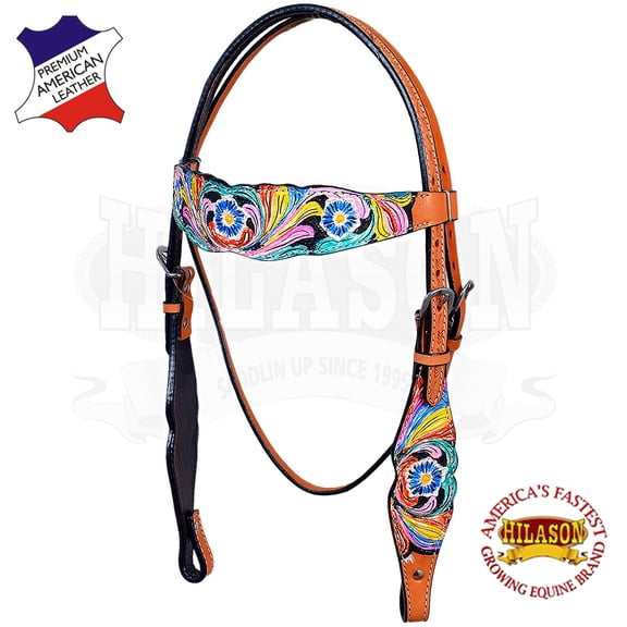 Hilason Western Horse Headstall Bridle American Leather