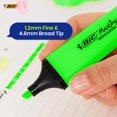 thumbnail image 3 of BIC 3x Marking Highlighter Flat Marker Neon Green Modular Tip for Precise Highlighting, 3 of 8