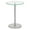 Chrome/Chrome Border, variant on mDesign Metal/Glass Top Round Accent Side/End Drink Table Furniture, Matte Black