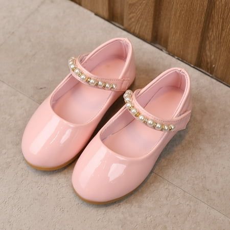

Levmjia Girls Shoes Slippers Sandals Clearance Summer Children Kid Baby Girls Solid Flower Student Single Soft Dance Princess Shoes