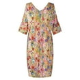 thumbnail image 4 of Pompotops Femmes V-Cou Impression en Vrac Mode Bustier Jupe Courte Robe, 4 of 7
