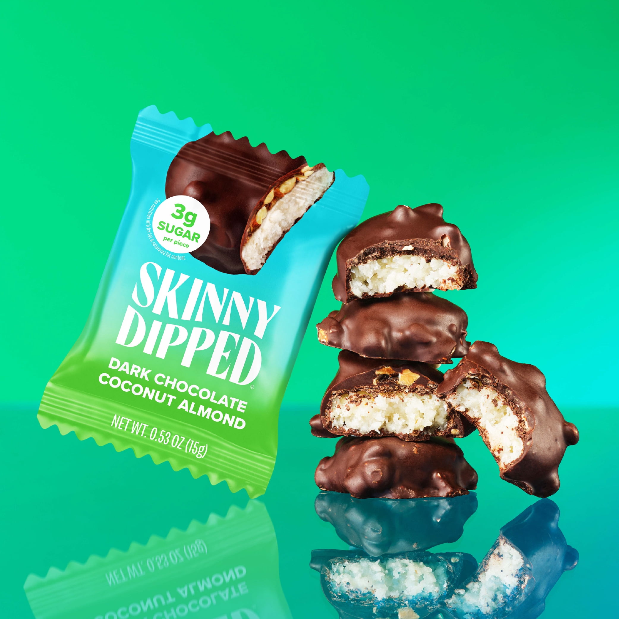 SkinnyDipped Dark Chocolate Coconut Almond Bites, 3.17 oz