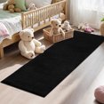 thumbnail image 2 of GlowSol 2'x6' Kitchen Runner Rug Modern Solid Washable Rug Soft Fluffy Non-Slip Runners Rug for Laundry Room, Black, 2 of 8