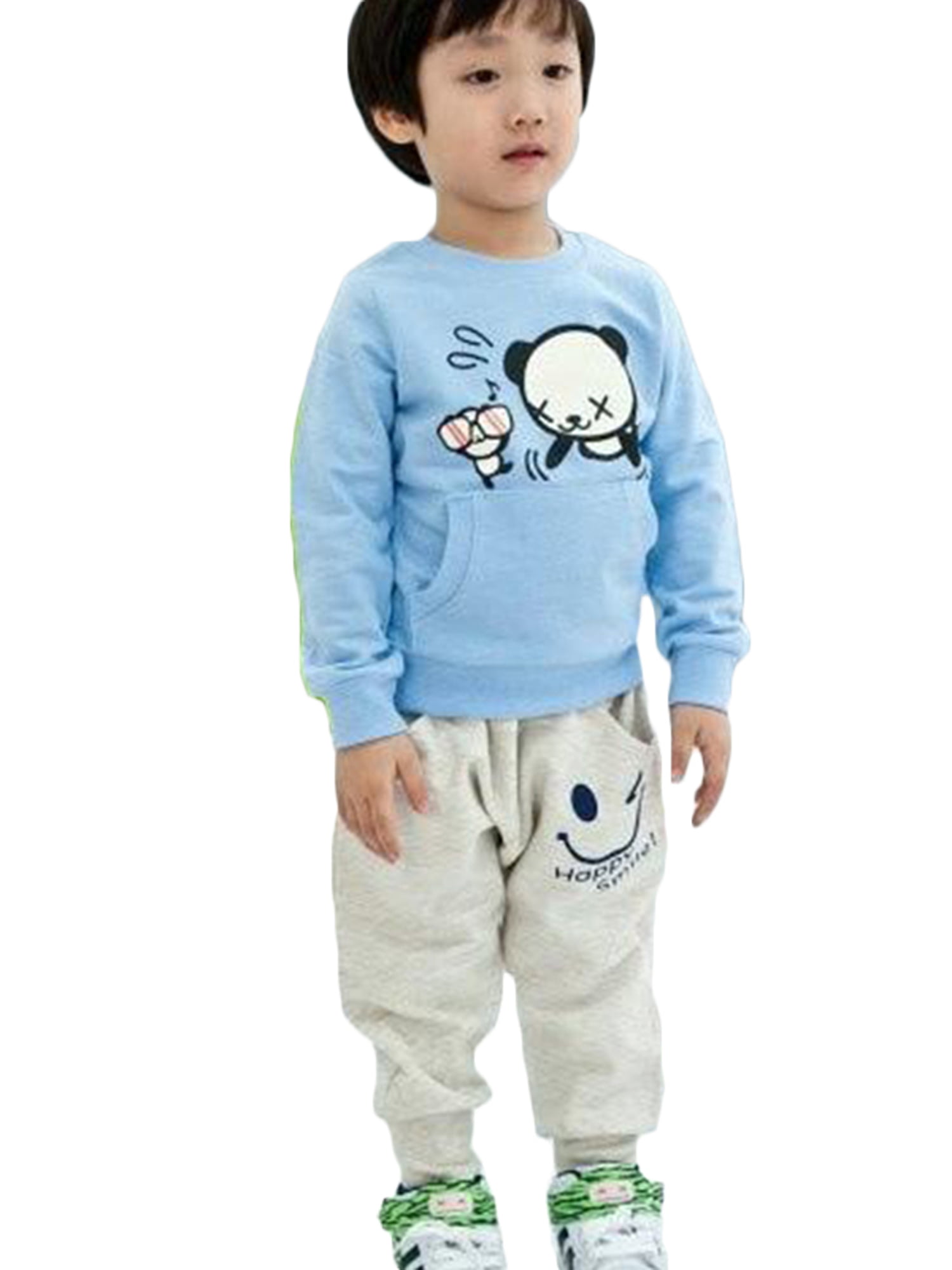 Child Kid Boy Cool Long Pants Bottom Star Pattern Cotton Casual Harem Trousers 