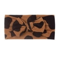 thumbnail image 2 of Baby Girls Bold Leopard Printed Headband Wide Bow Knot Hairband Turban Tying Headwrap Accessories C, 2 of 4