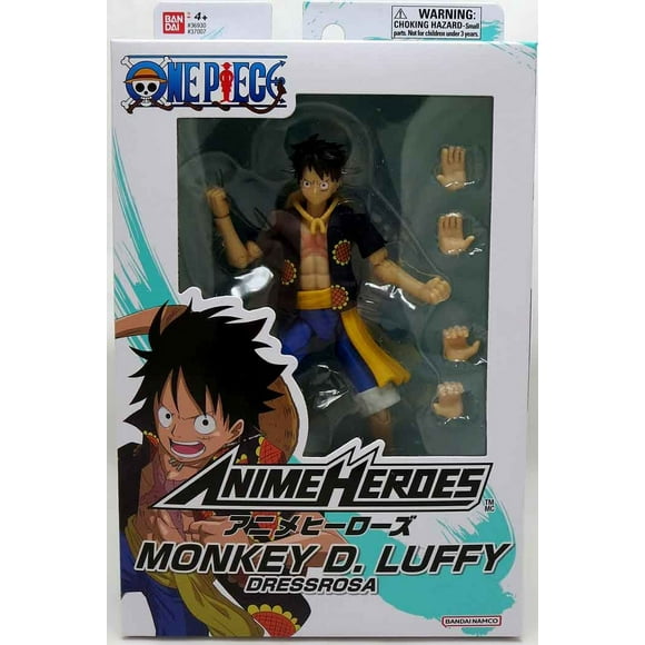 One Piece Figurine d'Action 6 Pouces Anime Heroes - Monkey D. Luffy Version Dressrosa