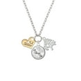 thumbnail image 2 of Delight Jewelry Goldtone Large Lil Sister Heart with Clear Crystal - Let Things Go Fall Zoey Charm Necklace, 28", 2 of 4