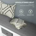 thumbnail image 6 of Resenkos Shoe Storage Bench - Cushioned Seat, 2 Cabinets & Adjustable Shelf, for Hallway/Entryway, White, 6 of 8