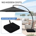 thumbnail image 5 of JUSTLET 12ft Curvy Cantilever Offset Hanging Market Patio Umbrella with Base, Gray, 5 of 9