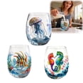 thumbnail image 6 of 2D Octopus Stemless Glasses Set, Blue Ringed Octopus Glassware with Marine Animal Design, Coastal Home Decor Bar Glass for Ocean Theme Party, Octopus Glass, 6 of 6