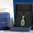 thumbnail image 4 of Gem Stone King 10.60 Ct Green Malachite 18K Yellow Gold Plated Silver Pendant with Chain, 4 of 4