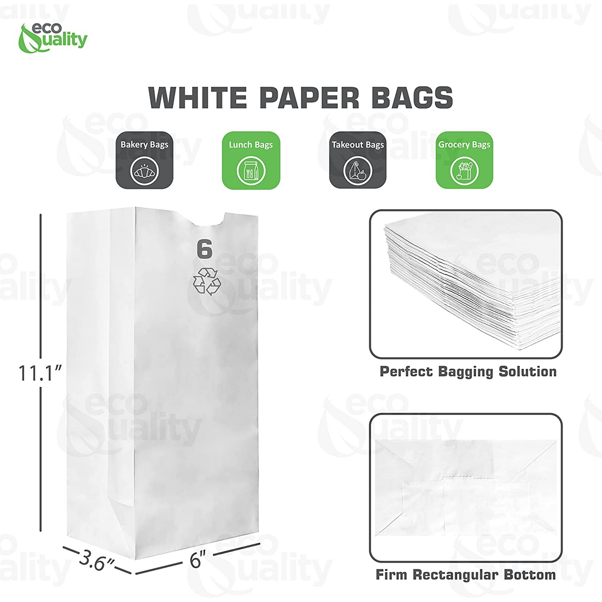 Paper Lunch Bags Lb White Paper Bags 6Lb Capacity Kraft White