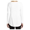 thumbnail image 2 of Yellow Rooster Women’s Perfect Tri Long Sleeve Tunic T-Shirts White Black L, 2 of 6