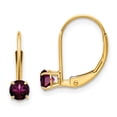 thumbnail image 1 of 14k 4mm Round June/Rhodolite Leverback Earrings XBE78, 1 of 2