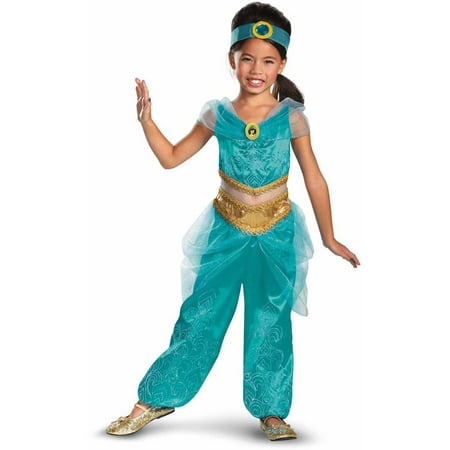 Disney Jasmine Deluxe Sparkle Girl's Child Halloween Costume