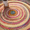 thumbnail image 3 of JONATHAN Y RNF105A-7R Isla Round Boho Braided Rag & Jute Multi/Natural 7' Round Area Rug, Natural Fibers Geometric, Pet Friendly, Stain Resistant, Easy to Clean, for Living Room; Kitchen, Bedroom, 3 of 7