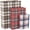 Multi Colored Plaid Faux Book Storage Geometric Geometric Rectangle S/3 12", 9", 6"H, variant on DecMode Polka Dot Faux Book Storage White Faux Leather Decorative Box with Black and Metallic Gold Accents, 3 Count