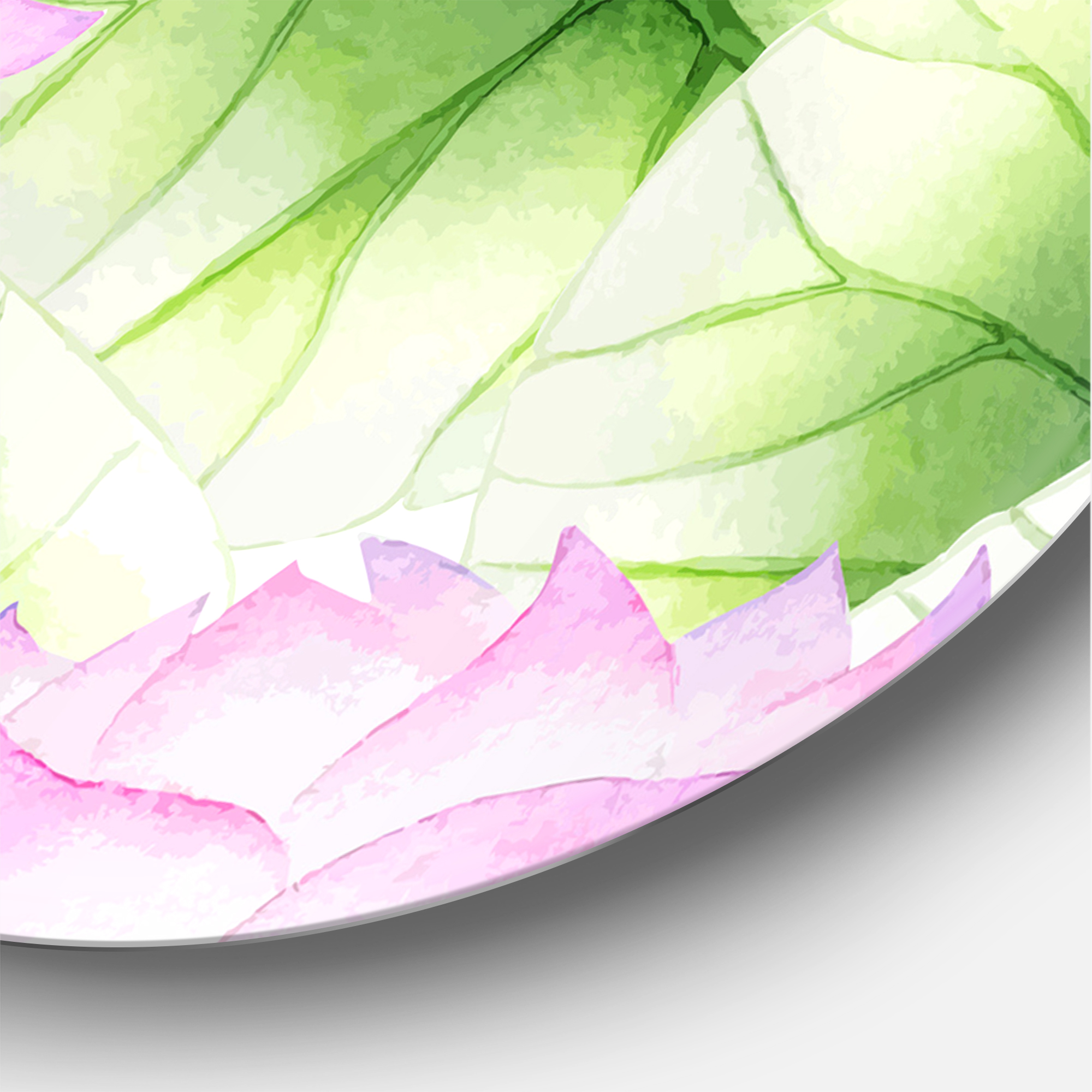 Ancient Pink Lotuses In The Pond IX 11 in x 11 in Painting Art Prints, by Designart