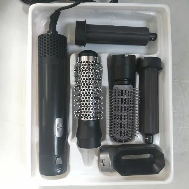 Peine de aire caliente 5 en 1, rizador automático, peine para peinar, secador de cabello liso, húmedo y seco