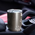 thumbnail image 4 of 30oz Brown Dog Paw Footprint Tumblers Stainless Steel Tumbler with Lid and Straw,Vacuum Insulated Double Wall Travel Tumbler Cups Mug with Cleaning Brush for Coffee,Tea, 4 of 7