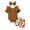 Brown, variant on Odeerbi Baby Girls Boys Clothes Baby Rompers Toddler Ruffle Romper Bodysuit+Floral Print Shorts Headbs Outfits