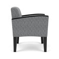 thumbnail image 2 of Belmont Lounge Lobby Reception Waiting Guest Chair / Black Steel Legs / Gray, 2 of 5