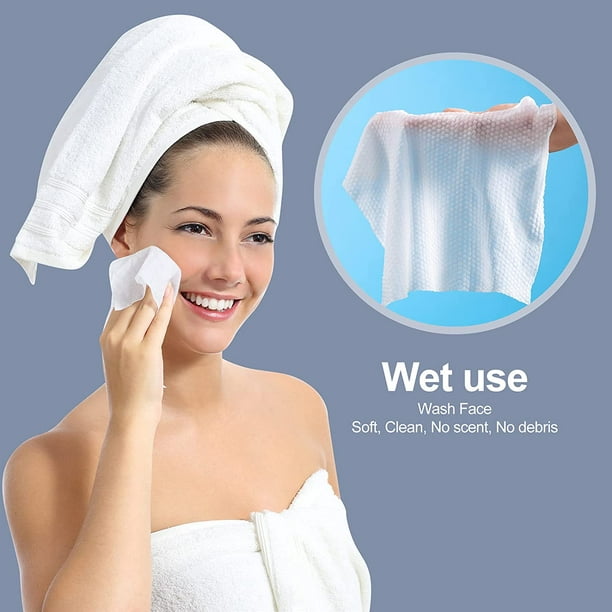 Lingettes sèches pour le visage, mouchoirs en coton, serviette