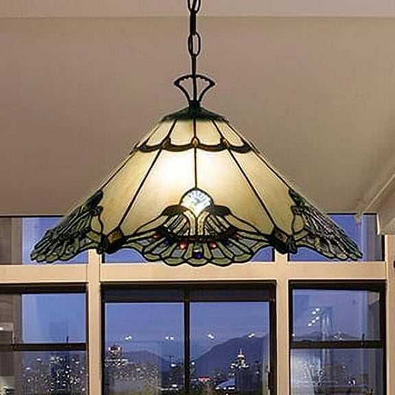 Warehouse of Tiffany Tiffany-style  Courtesan 16-inch Hanging Lamp