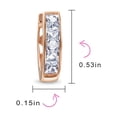 thumbnail image 4 of Bling Jewelry Womens Unisex Small CZ Hoop Earrings in Gold-Plated Sterling Silver Multi-Color Options, 4 of 5