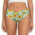 thumbnail image 1 of Balery White Polka Dot Sunflower A Ropa Interior de Algodón para Mujer con Dibujo – Braguitas Cómodas y Elásticas, Estilo Clásico-Small, 1 of 6