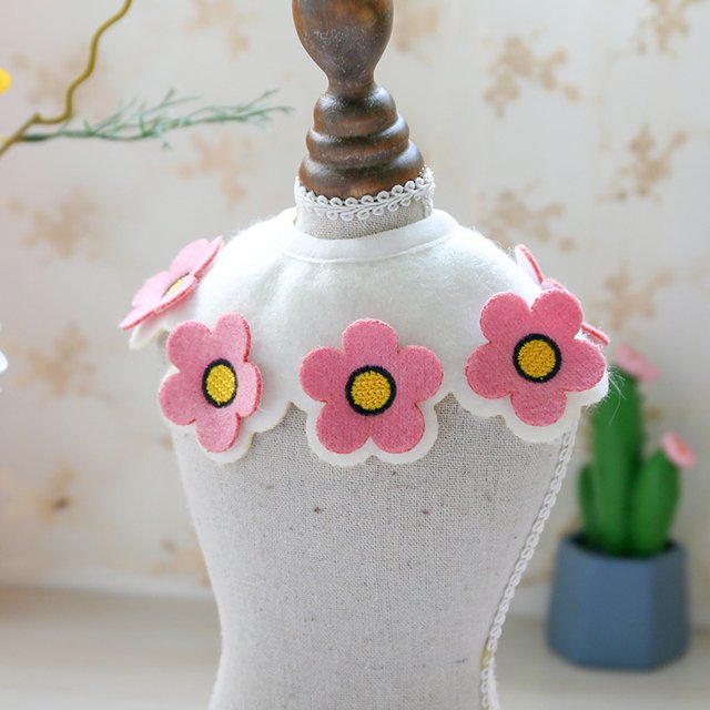 Cat Bib Triángulo Saliva Toalla Durable Práctica Flor Amor Corazón Impresión Baberos Eigraketly HA044688-01
