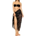 thumbnail image 2 of HAPPY BAY Women's Beach Bikini Swimwear Cover up Wrap Bathing suit Summer Wraps Swimsuit Sarong Skirts for Women One Size Black, Fall Leafs, 2 of 5