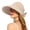 Beige, variant on Women Wide Brim Sun Hat with Back Bow and Ponytail Hole, Quick Dry Breathable UV Protection Foldable Packable Travel Cap, Adjustable Drawstring Outdoor Beach Hat Black,One Size