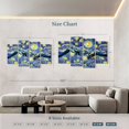 thumbnail image 3 of Elephant Stock Human Connection Starry Night Wall Art - Horizontal Multi Panel Canvas - Living Room Wall Decor - Nature Multi Panel - Black And Blue Decor - 75" x 48", 3 of 4