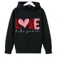thumbnail image 4 of Sudadera con capucha y estampado de corazón de San Valentín, sudadera de manga larga para niños y niñas, chaqueta para niñas de talla mediana y grande., 4 of 7